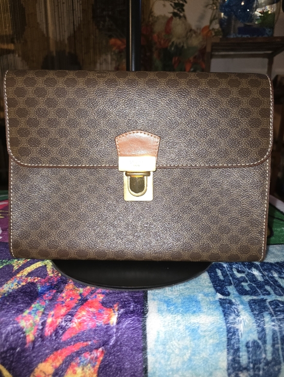 Celine Handbags - Celine Macadam Clutch Bag - EUC